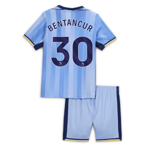 Fotbalové Dres Tottenham Hotspur Rodrigo Bentancur #30 Dětské Venkovní 2024-25 Krátký Rukáv (+ trenýrky)